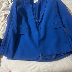 Vibrant Blue Blazer and skirt set